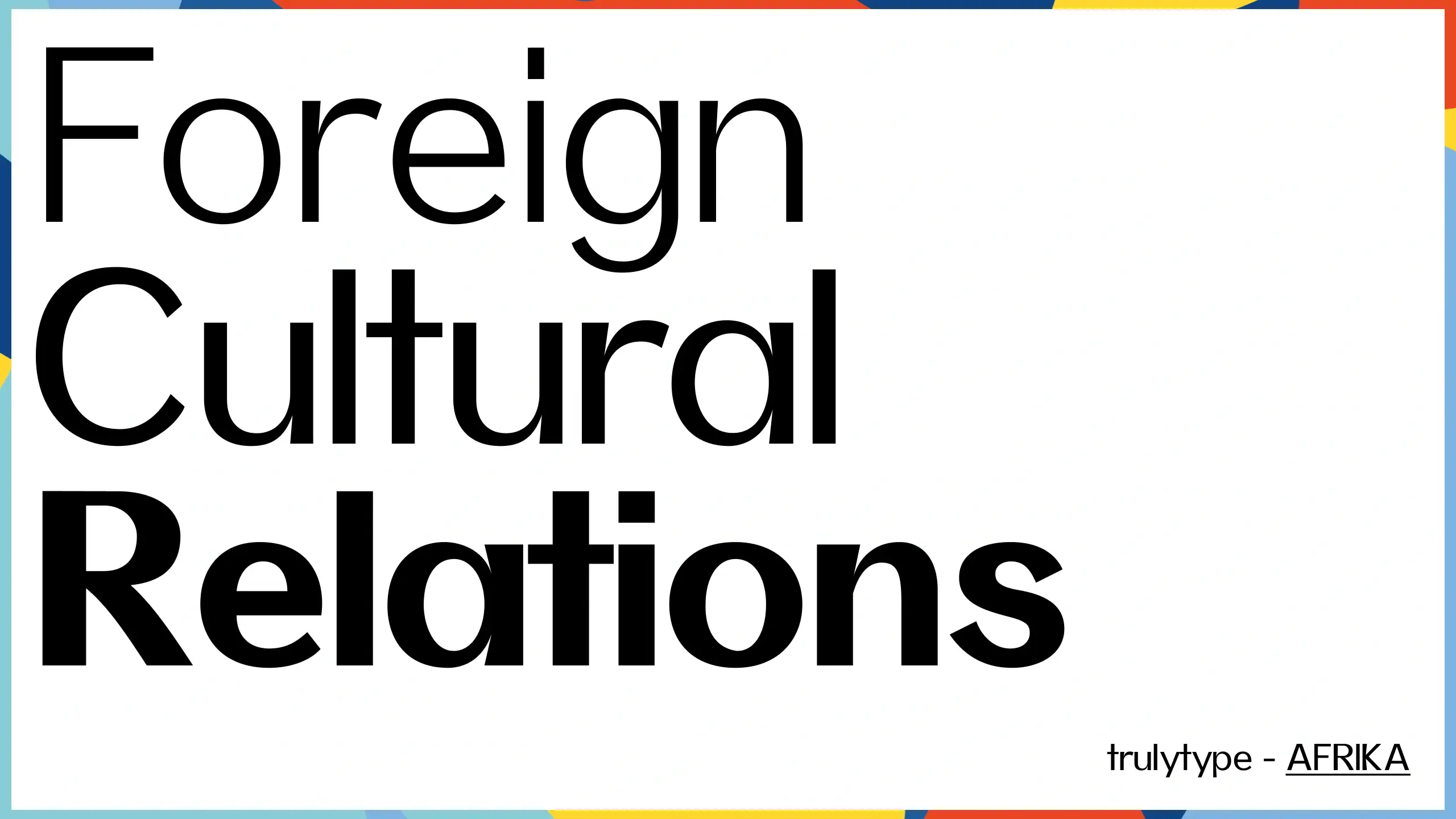 Tipografía Afrika de la marca Eurika